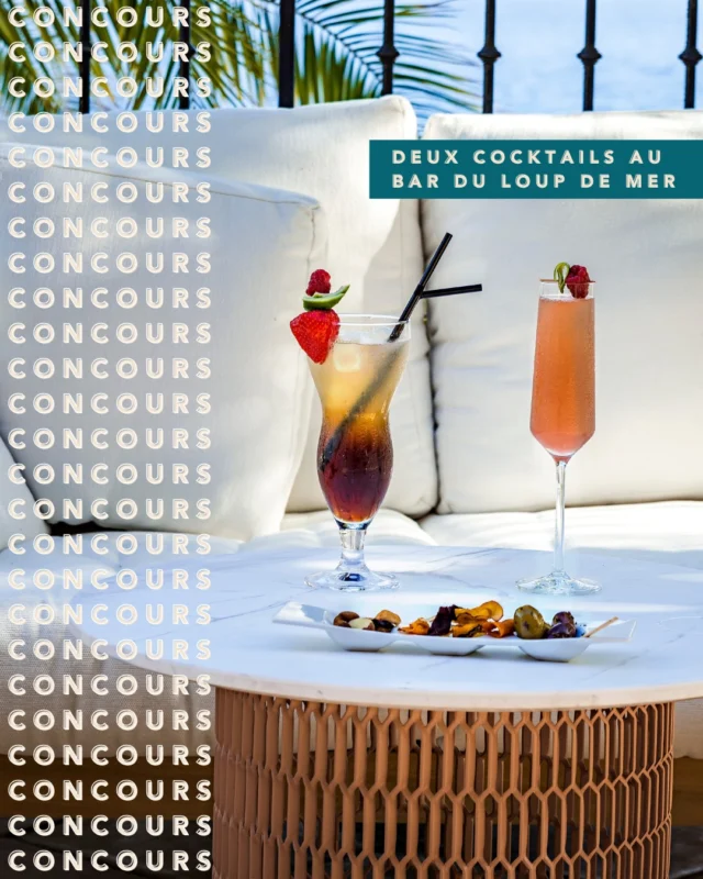 🍹 QUATRIÈME CONCOURS 🍹
Célébrez l’ouverture du Bailli de Suffren avec nous lors d’un moment de détente au bar du Loup de Mer 🌅 
🍸 PRIX : 2 cocktails au bar du Loup de Mer, pour vous et la personne de votre choix (sur réservation, soumis à disponibilité).
Pour participer :
1️⃣ Suivre @lebaillidesuffren, @lesterrassesdubailli et @laresidencedubailli
2️⃣ Liker nos derniers posts 💖
3️⃣ Mentionnez en commentaire la personne avec qui vous aimeriez partager ce moment unique 🍹
4️⃣ Dites nous également le mot qui décrit le mieux le Domaine du Bailli d’après vous 🔑
(chaque commentaire = une chance de gagner) 
🌟 Bonus : Doublez vos chances en partageant cette publication en story et en identifiant @lebaillidesuffren !
📆 Le concours se termine le 19 mai, et le gagnant sera contacté par le compte @lebaillidesuffren le 20 mai.
Préparez-vous à savourer un moment unique face à la mer ! 🍸
-
🍹 FOURTH CONTEST 🍹
Celebrate the opening of Le Bailli de Suffren with us during a relaxing moment at the Loup de Mer bar 🌅 
🍸 PRIZE: 2 cocktails at the Loup de Mer bar, for you and the person of your choice (by reservation, subject to availability).
To enter:
1️⃣ Follow @lebaillidesuffren, @lesterrassesdubailli and @laresidencedubailli
2️⃣ Like our latest posts 💖
3️⃣ Mention in comments the person with whom you would like to share this unique moment 🍹
4️⃣ Also tell us the word you think best describes Domaine du Bailli 🔑 (each comment = a chance to win) 
🌟 Bonus: Double your chances by sharing this post in story and tagging @lebaillidesuffren !
📆 The competition closes on 19 May, and the winner will be contacted by the @lebaillidesuffren account on 20 May.
Get ready to enjoy a unique moment facing the sea ! 🍸

#lebaillidesuffren #lovebailli #baillimoments #domainedubailli #lespiedsdansleau #hotelview #seaview #beautifuldestinations #beautifuldestinations #perfectspot #happyplace #seaview #sainttropez #var #visitvar #golfedesainttropez #southoffrance #southernliving #frenchriviera #mediterranee #mediterraneanvibes #hotelwithaview #hotellife #beautifulhotels #hotelstay #hoteldesign #travelgram #travellife #slowlife