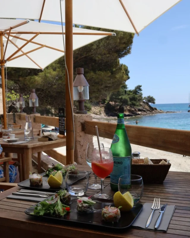 Déjeuner au son des vagues, baignade face à la mer et sérénité absolue 🌴 
- 
Lunch with the sound of the waves, a swim facing the sea, and pure serenity 🌴

 #lebaillidesuffren #lovebailli #baillimoments #domainedubailli #lespiedsdansleau #hotelview #seaview #beautifuldestinations #beautifuldestinations #perfectspot #happyplace #seaview #sainttropez #var #visitvar #golfedesainttropez #southoffrance #southernliving #frenchriviera #mediterranee #mediterraneanvibes #hotelwithaview #hotellife #beautifulhotels #hotelstay #hoteldesign #travelgram #travellife #slowlife